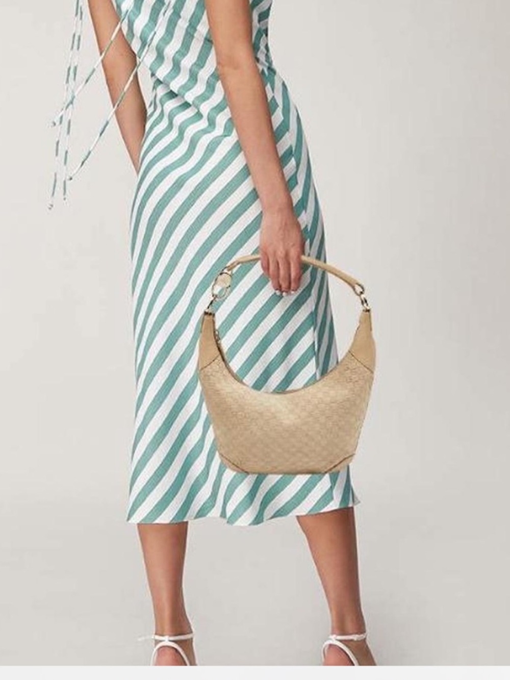 Gucci Suede Hobo Shoulder Bag with Leather Trim